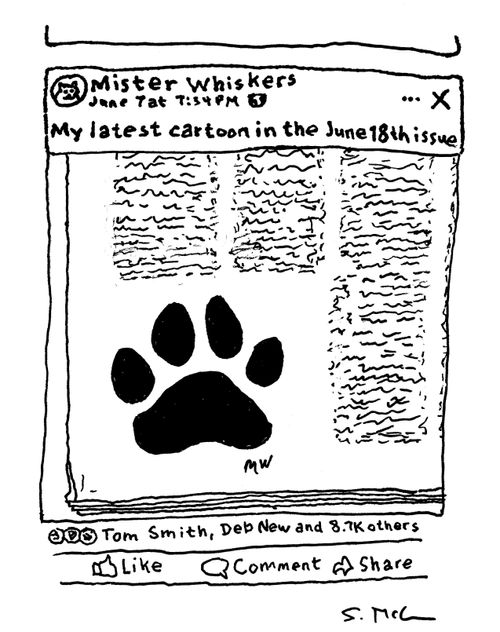 "My latest cartoon in the June 18th issue"