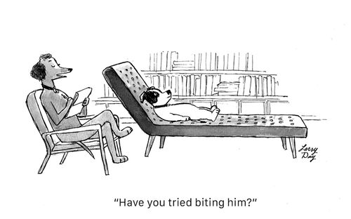 "Have you tried biting him?"