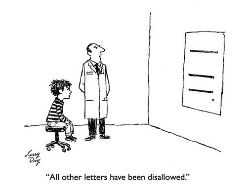 "All other letters have been disallowed."