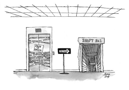 "Out of order Detour Shaft No. 2"
