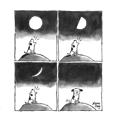 Dog Howling the Moon way