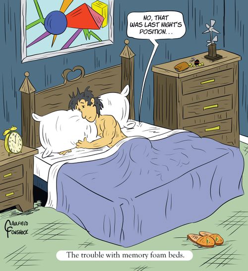 The trouble with memory foam beds.