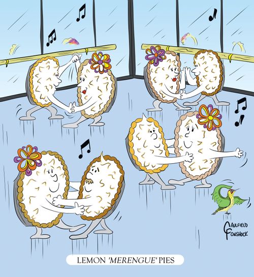 "Lemon 'merengue' pies"