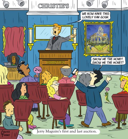 "Jerry Maguire's first and last auction."