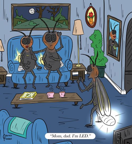 "Mom, dad. I'm LED."