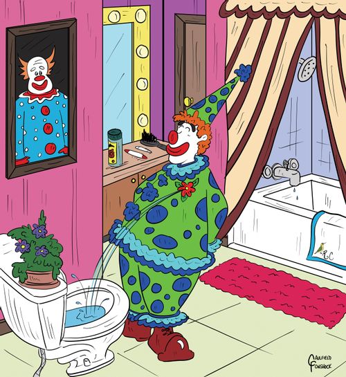 Clown Toilet Break