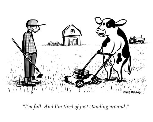 "I'm full. And I'm tired of just standing around."
