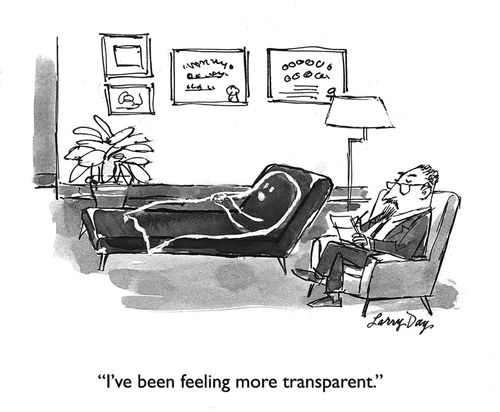 "I've been feeling more transparent."