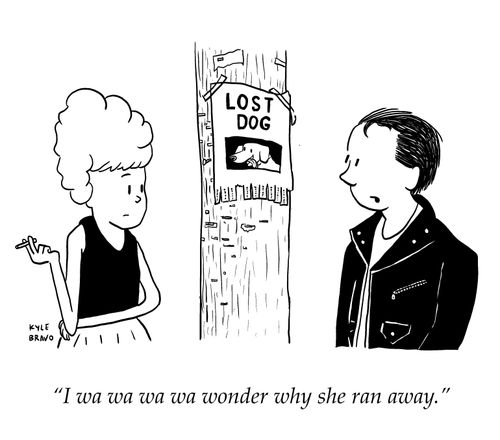 "I wa wa wa wa wonder why she ran away."