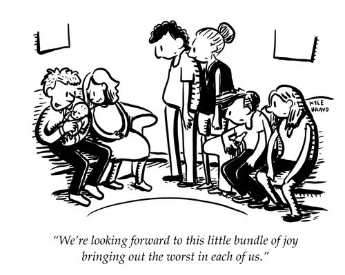 "We're looking forward to this little bundle of joy bringing out the worst in each of us."