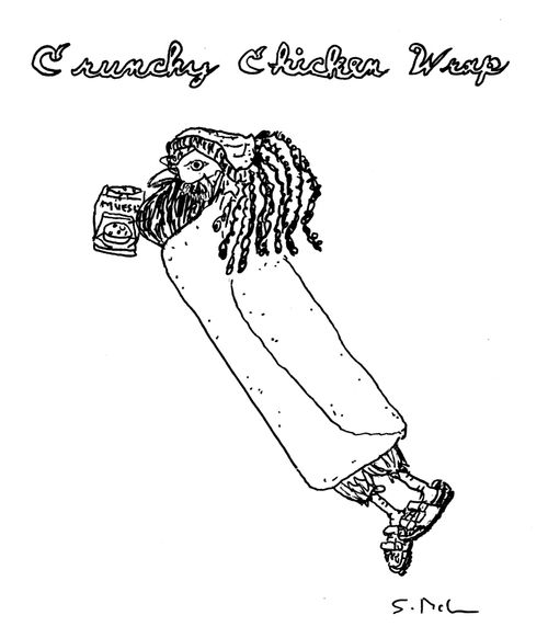 "Crunchy chicken wrap"