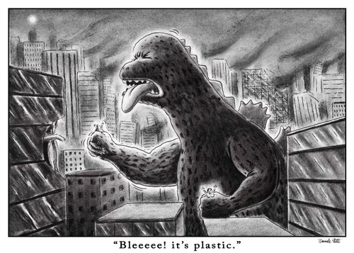 "Bleeeee! It's plastic."