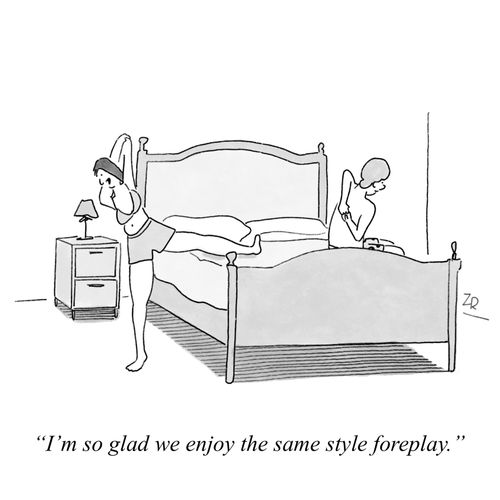 "I'm so glad we enjoy the same style foreplay."