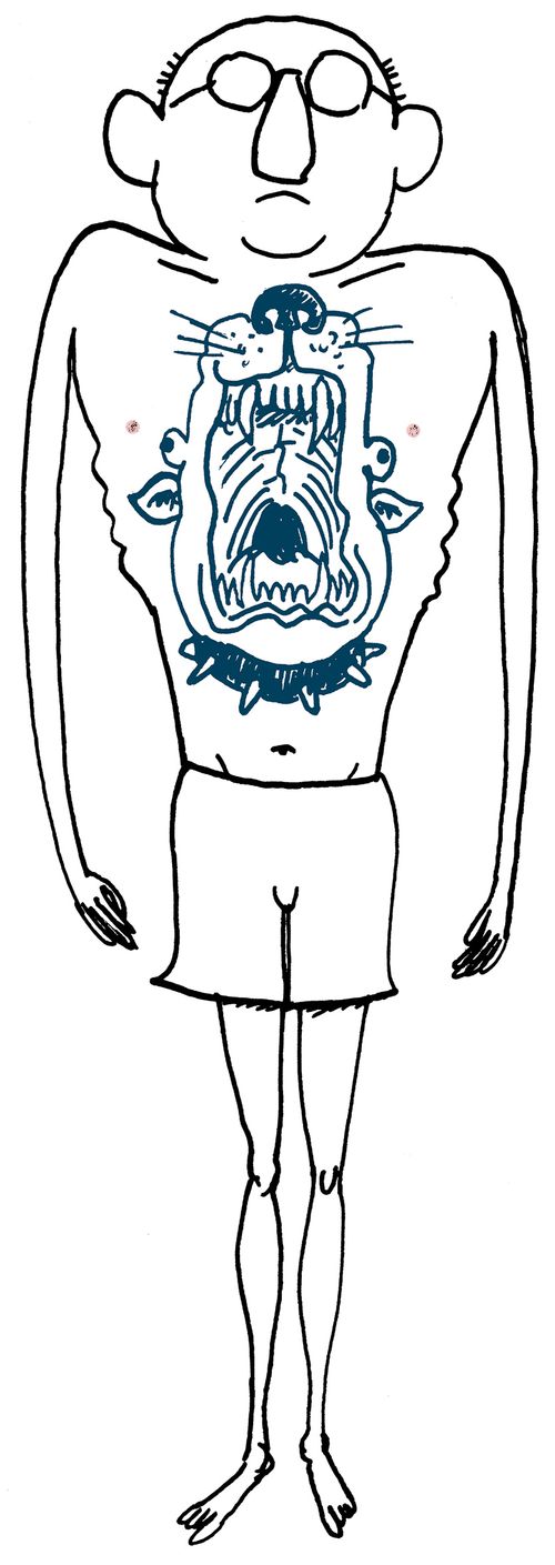 Angry Dog Tattoo