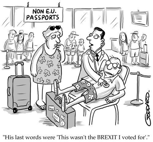 "His last words were 'This wasn't the Brexit I voted for.'".
