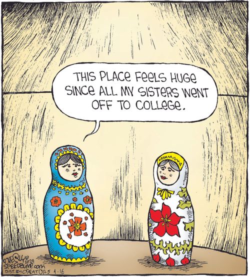 "This place feels huge since all my sisters went off to college."
