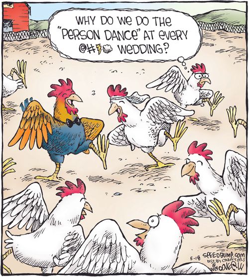 "Why do we do the 'person dance' at every @#!* wedding?"