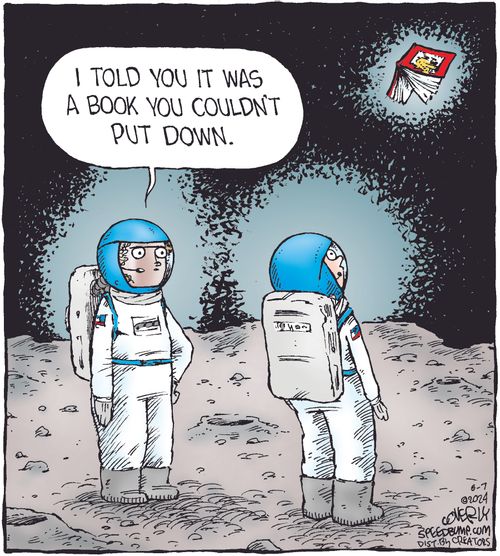"I told you it was a book you couldn't put down."