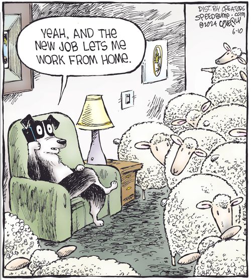 "Yeah, and the new job lets me work from home."