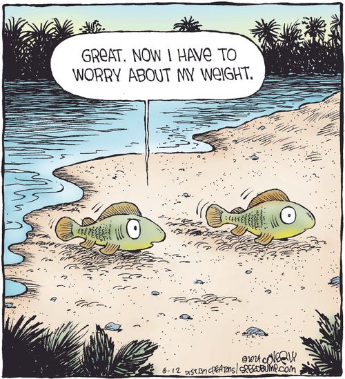 "Great. Now I have to worry about my weight."