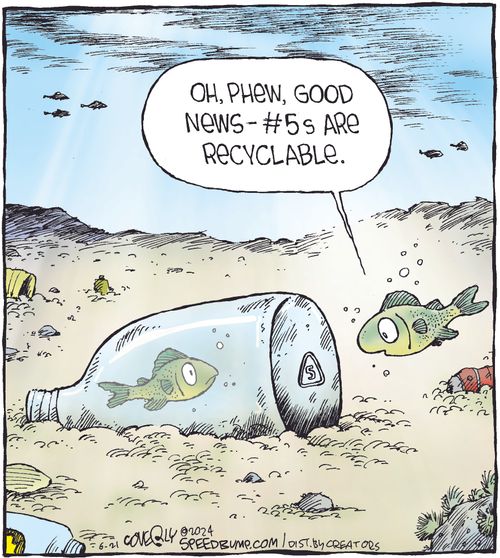 "Oh, phew, good news - #5s are recyclable."