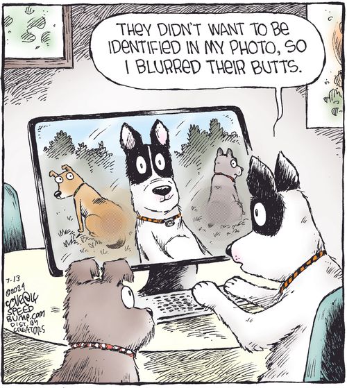 "They didn't want to be identified in my photo, so I blurred their butts."