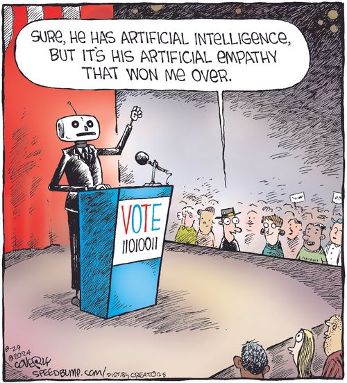 "Sure, he has artificial intelligence, but it's his artificial empathy that won me over."