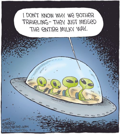 "I don’t know why we bother traveling—they just missed the entire Milky Way."