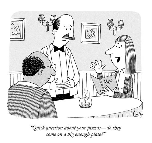 "Quick qustion about your pizzas - do they come on a big enough plate?"