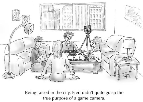"Being raised in the city, Fred didn’t quite grasp the true purpose of a game camera."