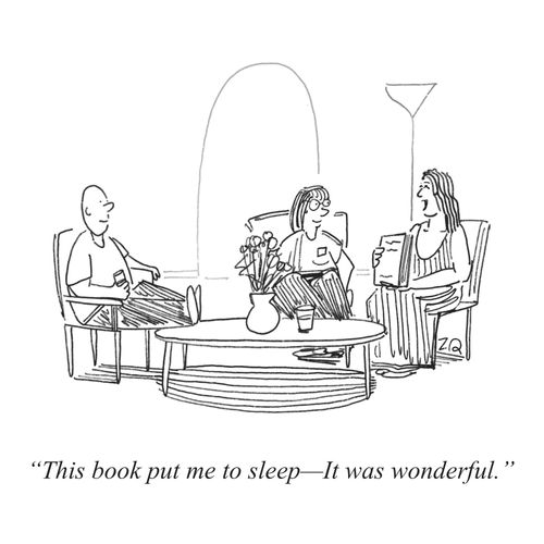"This book put me to sleep—It was wonderful."