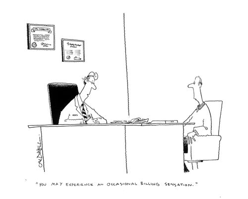 "You may experience an occasional billing sensation."