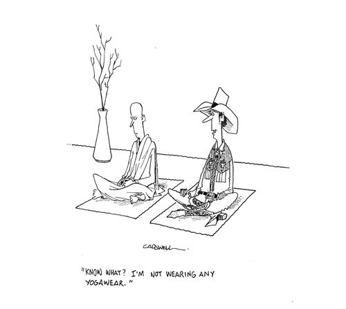 "Know what? I'm not wearing any yogawear."