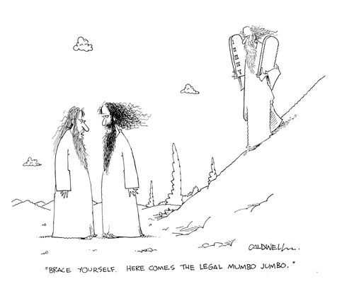 "Brace yourself. Here comes the legal Mumbo jumbo."