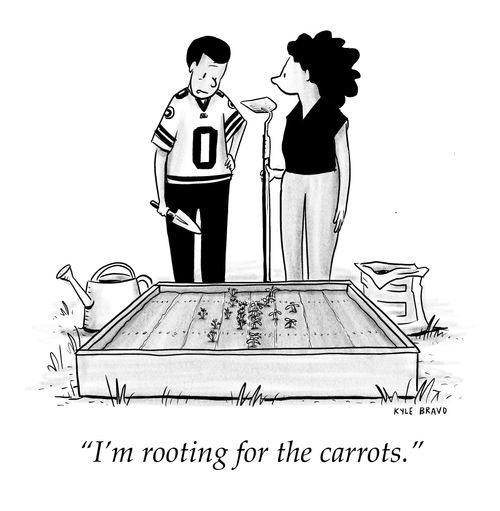 "I'm rooting for the carrots."