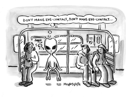 "Don't make eye-contact, don't make eye-contact..."