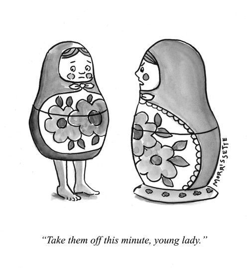 "Take the off this minute, young lady."