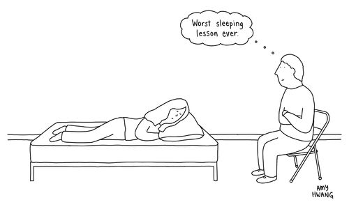 "Worst sleeping lesson ever."