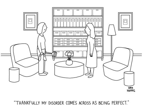 "Thankfully my disorder comes across as being perfect."
