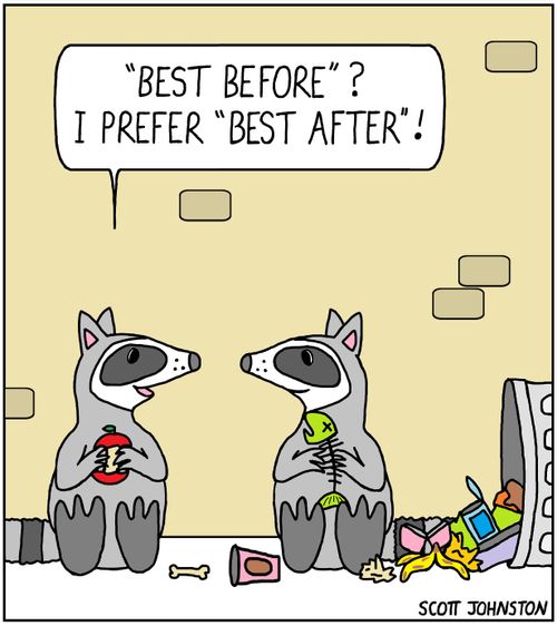 "Best before”? I prefer “best after”!