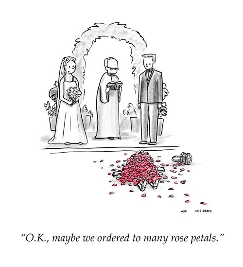 "O.K., maybe we ordered to many rose petals."