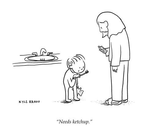 "Needs ketchup."