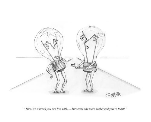 "Sure, it's a break you can live with... but screw one more socket and you're toast!"