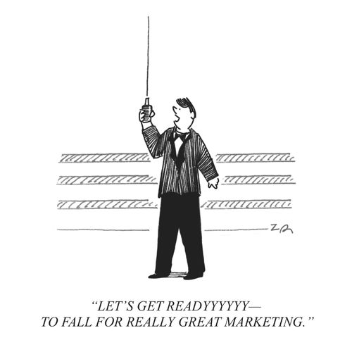 "Let's get readyyyyy—to fall for really great marketing."
