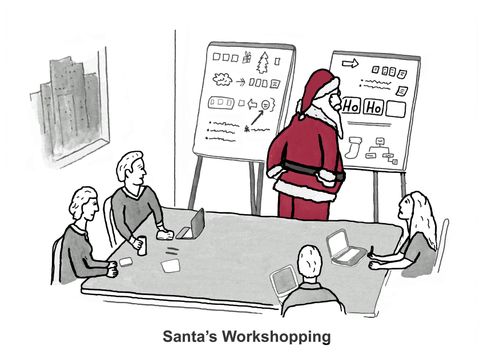 "Santa's workshopping"