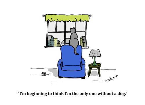 "I'm beginning to think I'm the only one without a dog."