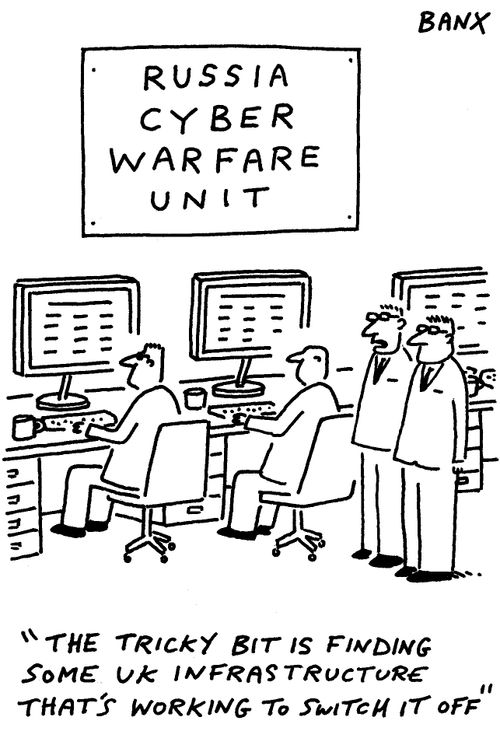 "The tricky bit is finding some UK infrastructure that's working to switch it off."