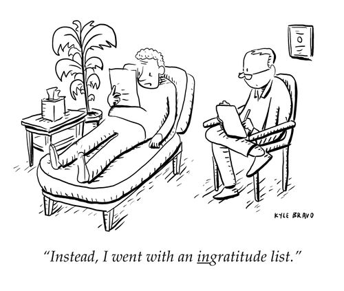 "Instead, I went with an ingratitude list."