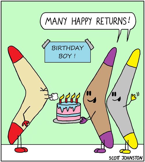 "Many happy returns!"