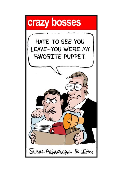 "Hate to see you leave—you were my favorite puppet."